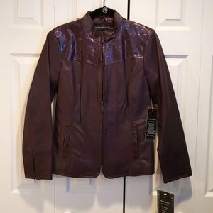 NWT - Pamela McCoy Collection - genuine Leather Jacket, size 6
